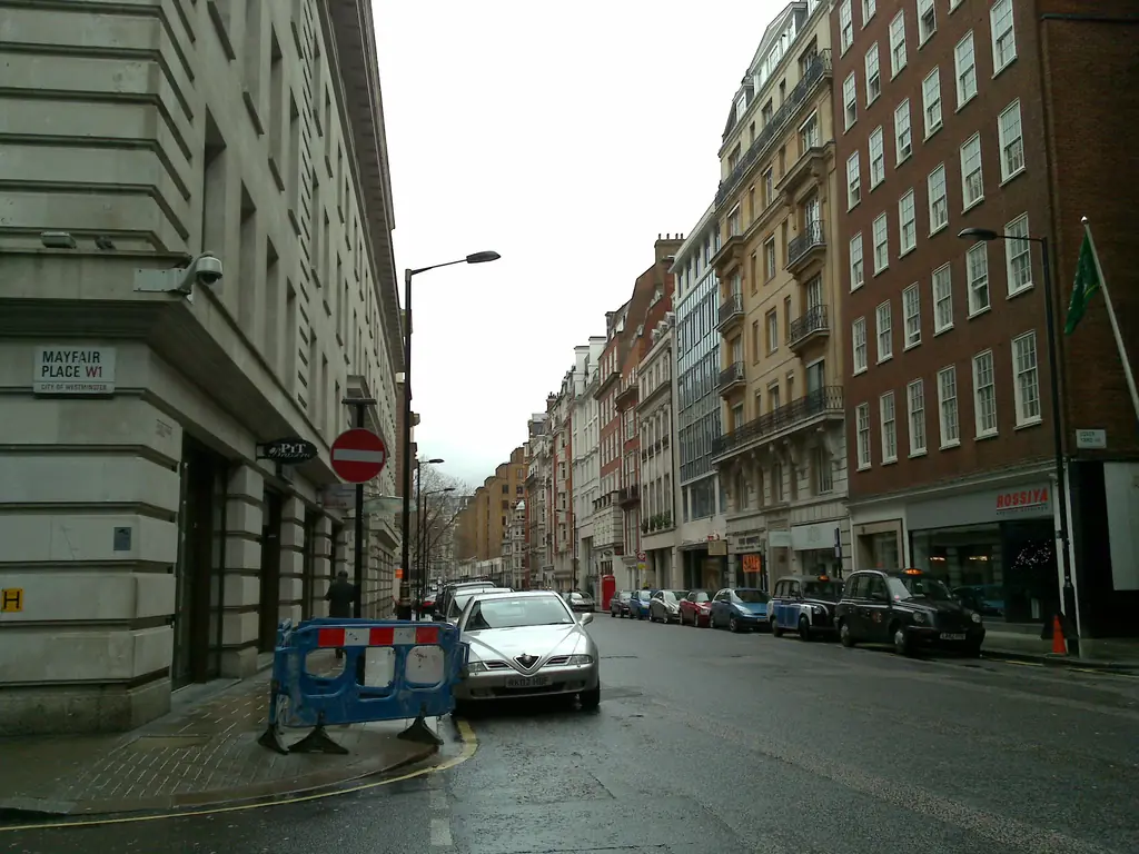 Berkeley Street in Mayfair, near 1 Hotel Mayfair