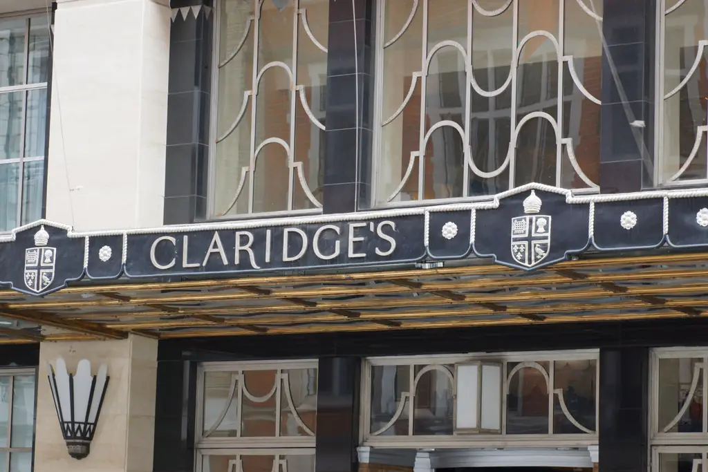 Claridge's hotel entrance in Mayfair, London