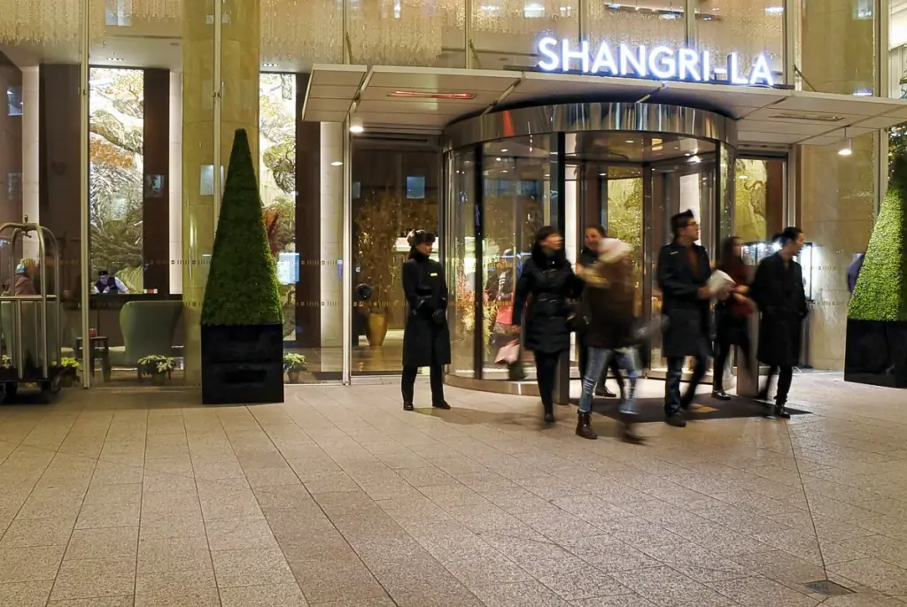 Entrance to Shangri-La The Shard in London