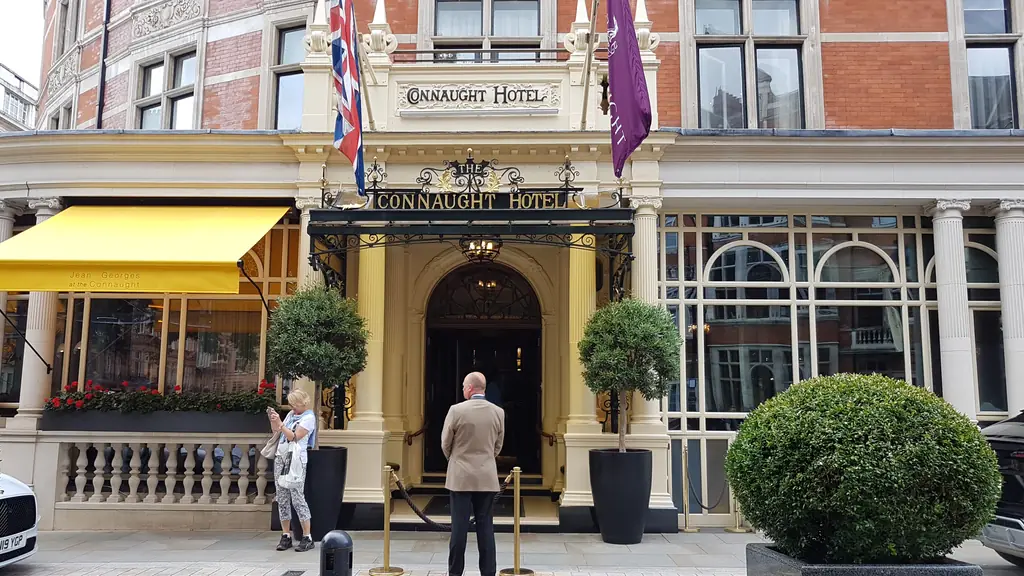 Exterior of The Connaught hotel in Mayfair, London