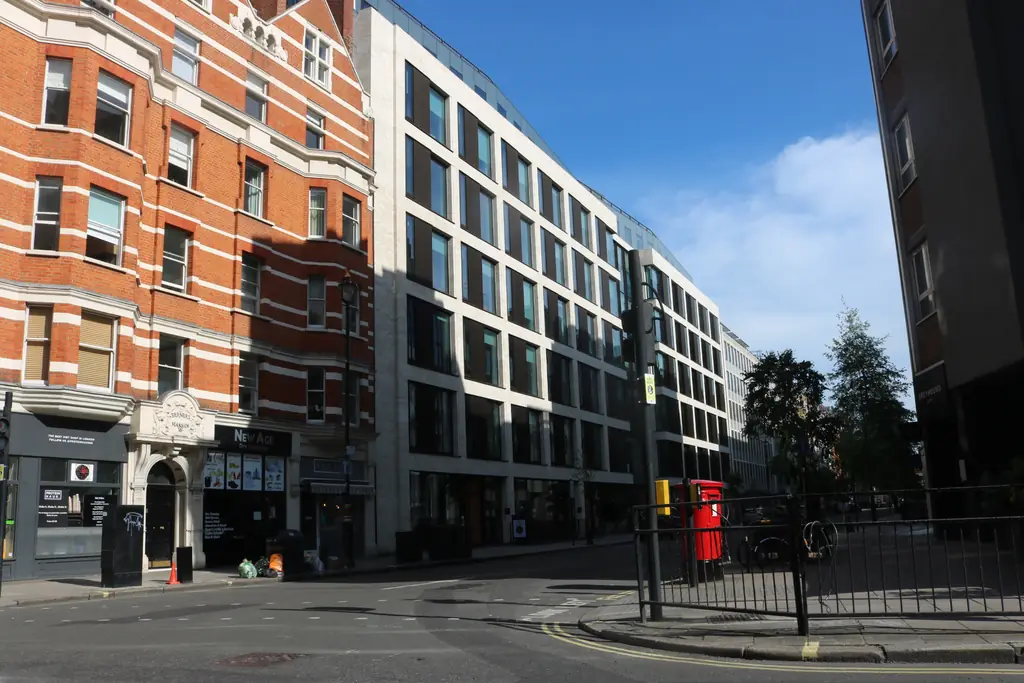 Berners Street in Fitzrovia, near The London EDITION