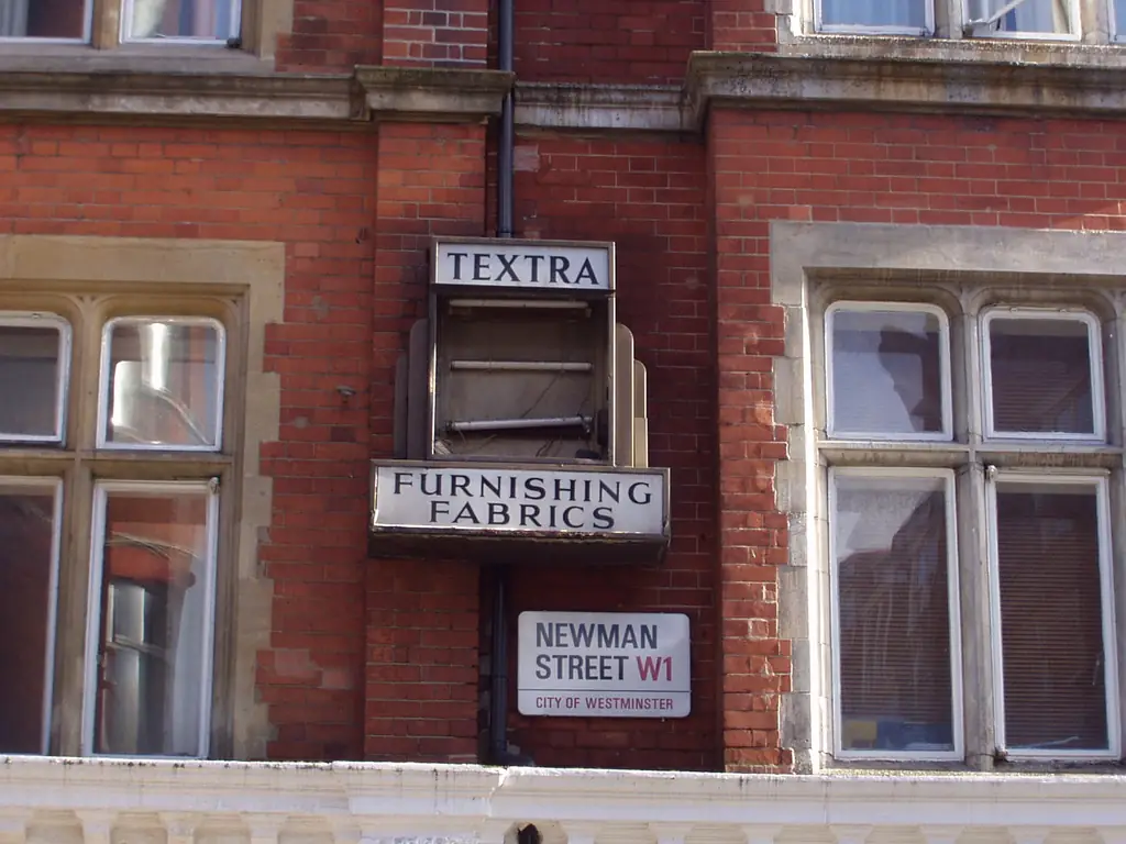 Newman Street in Fitzrovia, near The Mandrake hotel