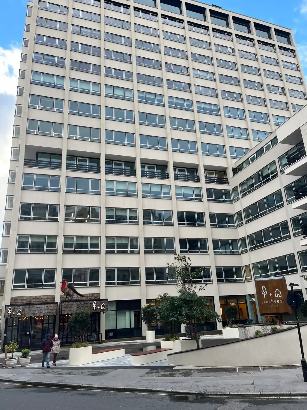 Exterior of Treehouse Hotel London on Langham Place
